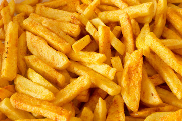 French fried potatoes background