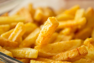 French fried potatoes background