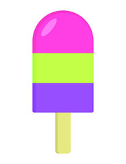 Ice cream on white background. Vector illustration.