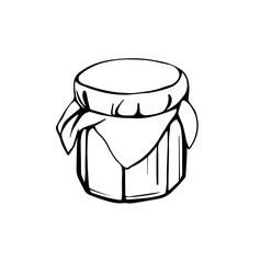 A jar of honey or jam, isolated on a white background. Strengthening the immune system. vector illustration
