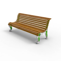 3d image of aluminum bench Admiral 9
