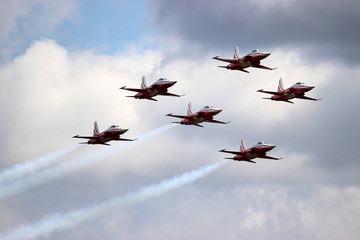  Military aircraft during the flight © moniadk