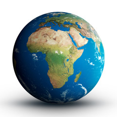 3d globe, 3d planet, 3d earth, South African Ocean. 