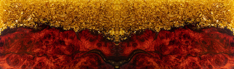 Casting epoxy resin stabilizing Burma padauk wood background texture