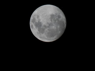 full moon over black