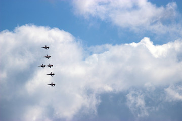  Military aircraft during the flight © moniadk