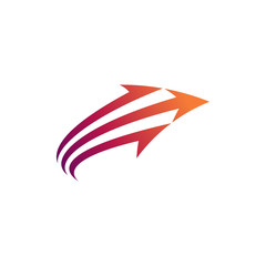 Three Arrow Logo Design, Way Icon, Logistic Delivery Logo