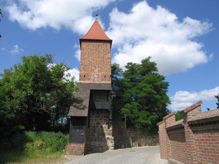 Fototapeta premium Wachturm Stadtmauer Jüterbog historische Architektur