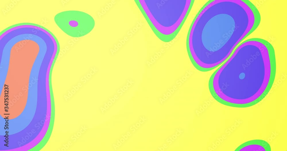 Poster liquid colorful loop animation. soft rounded shapes. rainbow colors. flat abstract animation. digita
