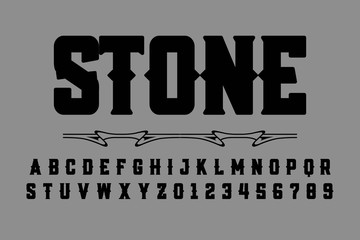 font alphabet, classic lettering, retro typeface white style background