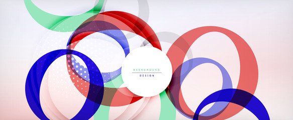 Trendy simple circle abstract background, dynamic motion concept. Vector Illustration For Wallpaper, Banner, Background, Card, Book Illustration, landing page