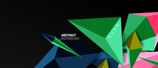 Trendy simple triangle abstract background, dynamic motion concept. Vector Illustration For Wallpaper, Banner, Background, Card, Book Illustration, landing page