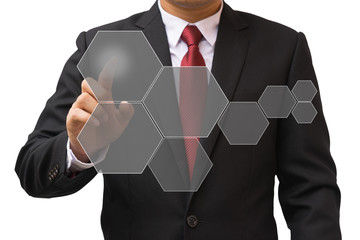 Businessman point Polygon graph