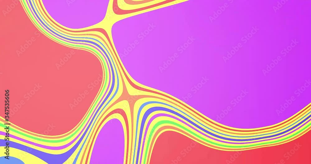 Poster liquid colorful loop animation. soft rounded shapes. rainbow colors. flat abstract animation. digita