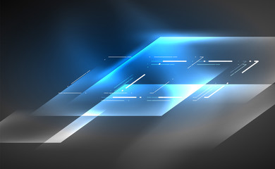 Dynamic neon shiny abstract background. Trendy abstract layout template for business or technology presentation, internet poster or web brochure cover, wallpaper