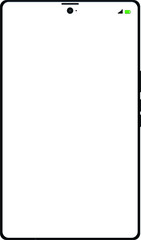 smartphone icon illustration with signal and charge icon. flat design vector