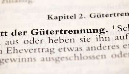 Gütertrennung Definition