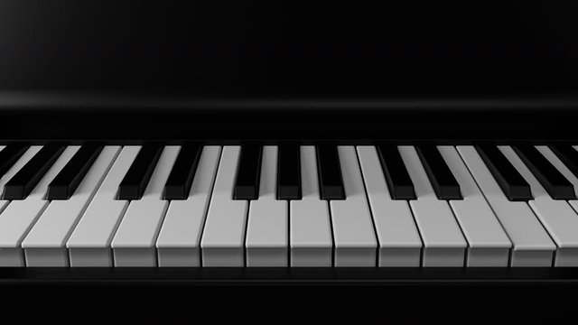 Piano. 3D animation with 4K resolution.