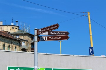 Street Sign In Budapest