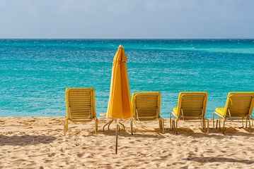 Sunchairs beach and realx