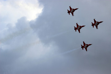  Military aircraft during the flight © moniadk