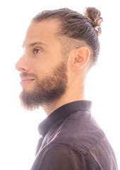 Fototapeta premium A portrait on a white background