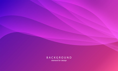 Abstract wave element for design. Pink. Digital frequency track equalizer. Stylized line art background. Colorful shiny wave with lines created using blend tool. Curved wavy line, smooth stripe Vector