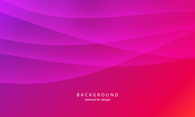 Abstract wave element for design. Pink. Digital frequency track equalizer. Stylized line art background. Colorful shiny wave with lines created using blend tool. Curved wavy line, smooth stripe Vector