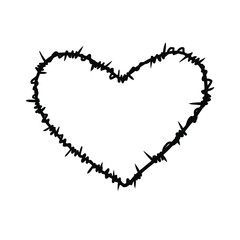 Black and white Love Symbol Vector illustration