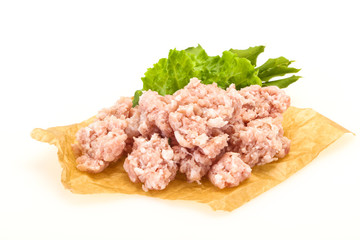 Homemade pork minced meat for cooking