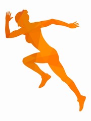 Fototapeta na wymiar illustration of runner , vector draw