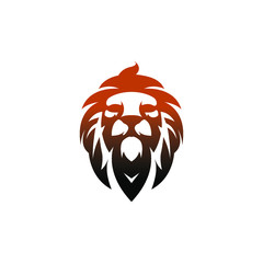 Lion face logo template