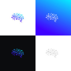 Brain logo Neuron Nerve or Seaweed logo design inspiration