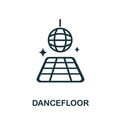 Dancefloor icon. Simple illustration from night club collection. Creative Dancefloor icon for web design, templates, infographics and more