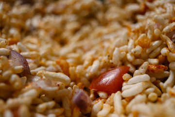 close up of rice