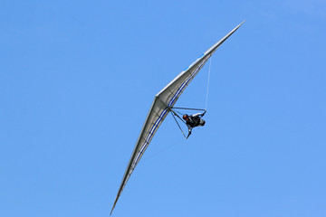 	
Hang Glider in a blue sky	