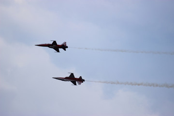  Military aircraft during the flight © moniadk