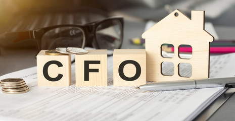 Acronym abbreviation CFO - Chief Financial Officer. Financial management in business