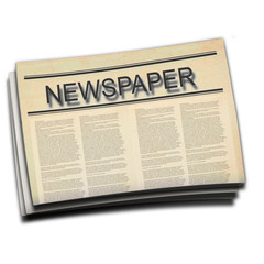 Newspaper. News articles newsprint magazine  design. Brochure newspaper pages with headline.