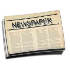 Naklejka premium Newspaper. News articles newsprint magazine design. Brochure newspaper pages with headline.