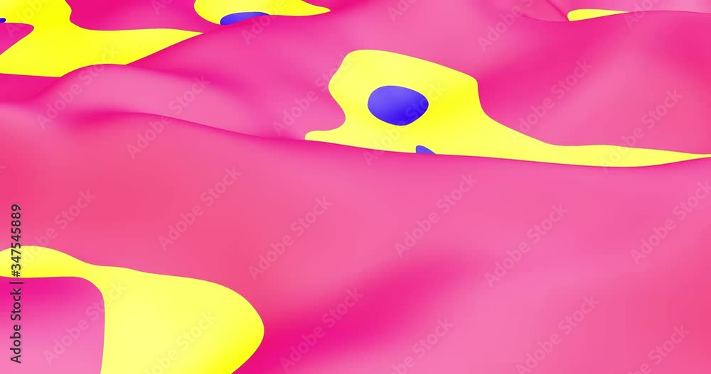 Poster liquid colorful loop animation. soft rounded shapes. 3d rendering. digital art. creative concept.