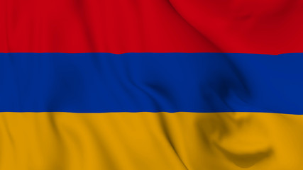 Armenia flag is waving 3D animation. Armenia flag waving in the wind. National flag of Armenia.