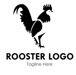 Fototapeta na wymiar rooster logo design concept negative space vector illusration