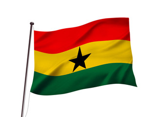 ガーナ共和国国旗のイメージ、3dイラストレーション	