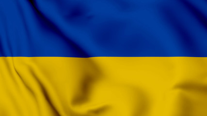 Ukraine flag is waving 3D animation. Ukraine flag waving in the wind. National flag ofUkraine. flag seamless loop animation. 4K