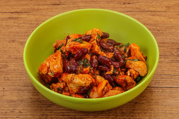 Roasted Chicken breast with bean