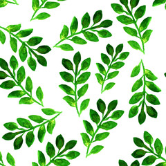 seamless background of branches with green and yellow leaves for the design of postcards sites fabric background for sites