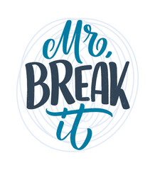 Funny hand drawn lettering quote for Family Look design. Cool phrase for t shirt print. Inspirational feminism slogan. Funny typography for kids fashion template. Vector