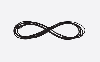 Naklejka premium Infinity sign hand drawn illustration