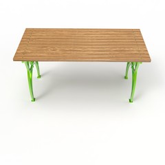 3d image of a forged table Flora 3